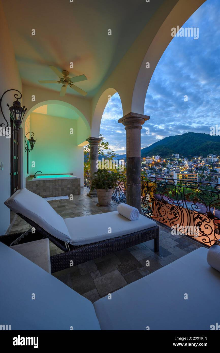 Casa Kimberly, ein luxuriöses Boutique-Hotel in Puerto Vallarta, Mexiko. Stockfoto