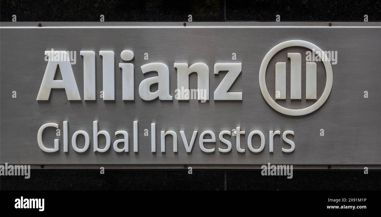 Allianz Global Investors unterzeichnen in Manhattan NYC Stockfoto