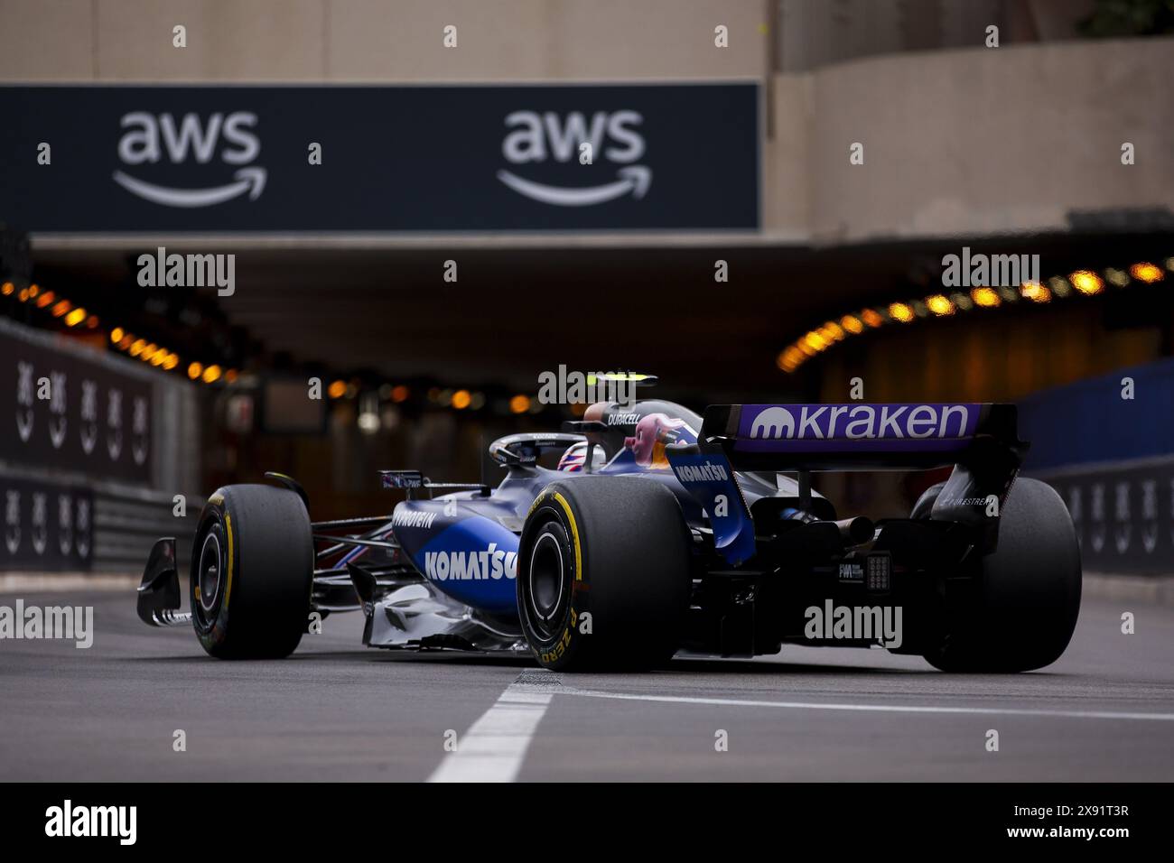 02 SARGEANT Logan (usa), Williams Racing FW46, Action während des Formel 1 Grand Prix de Monaco 2024, 8. Runde der Formel-1-Weltmeisterschaft 2024 vom 23. Bis 26. Mai 2024 auf dem Circuit de Monaco in Monaco Stockfoto