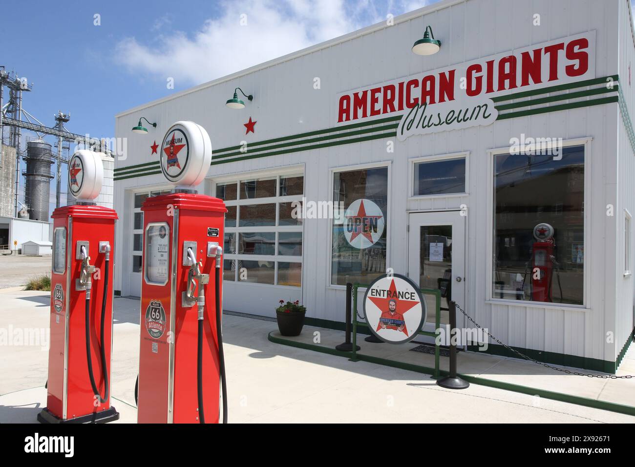 American Giants Museum in Downtown, Atlanta, Illinois Stockfoto