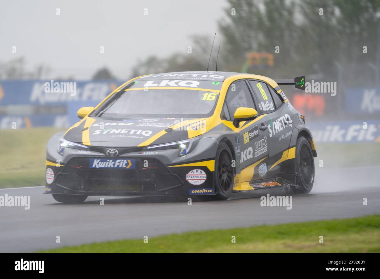 Aiden Moffat 16 LKQ Euro Car Parts mit SYNETIQ Runde 1 Donington Park 2024 während der British Touring Car Championship in Donington Park, Derby, Engl Stockfoto