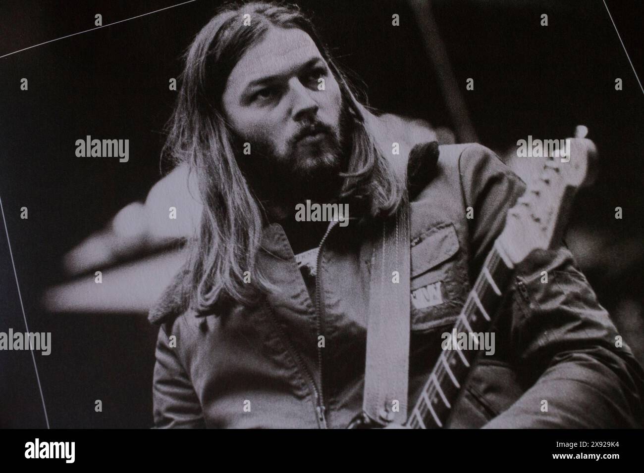 David Gilmour Porträt im Buch des Pink Floyd Albums Animals (Version: Remix 2018). Stockfoto