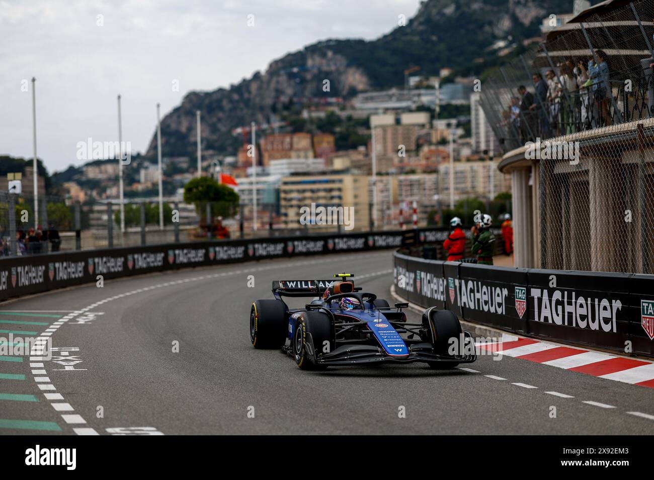 02 SARGEANT Logan (usa), Williams Racing FW46, Action während des Formel 1 Grand Prix de Monaco 2024, 8. Runde der Formel-1-Weltmeisterschaft 2024 vom 23. Bis 26. Mai 2024 auf dem Circuit de Monaco in Monaco Stockfoto