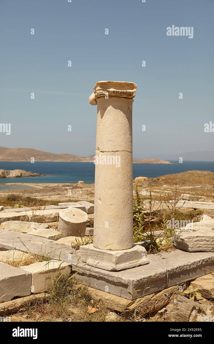 Delos Island, archäologische Stätte Stockfoto