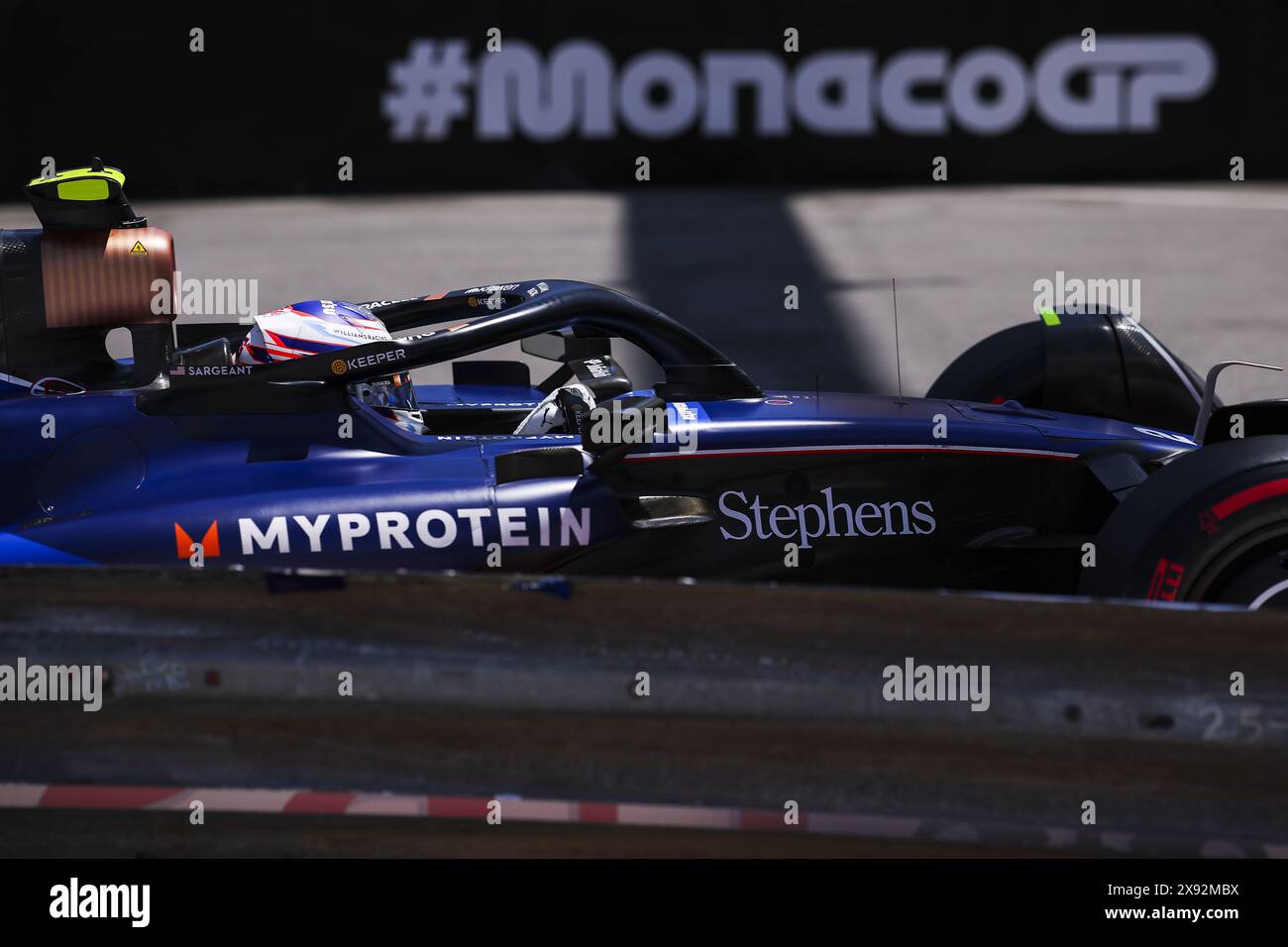02 SARGEANT Logan (usa), Williams Racing FW46, Action während des Formel 1 Grand Prix de Monaco 2024, 8. Runde der Formel-1-Weltmeisterschaft 2024 vom 23. Bis 26. Mai 2024 auf dem Circuit de Monaco in Monaco Stockfoto