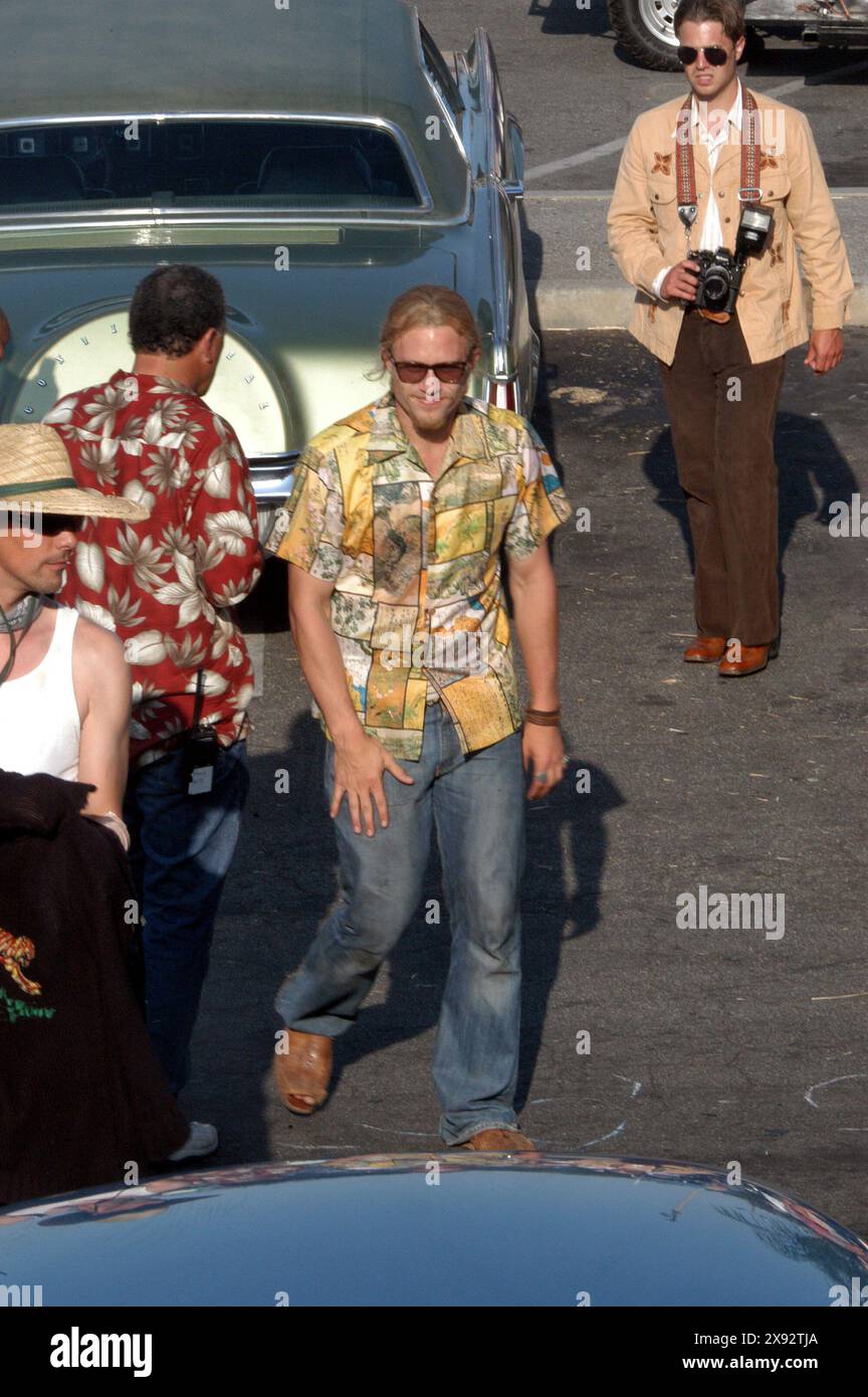 Der 28-jährige Schauspieler wurde am Dienstag, den 22. 2008, tot in New york aufgefunden. Auf diesem Foto, Schauspieler Heath Ledger während des Sets der Lords of Dogtown in Marina D Stockfoto