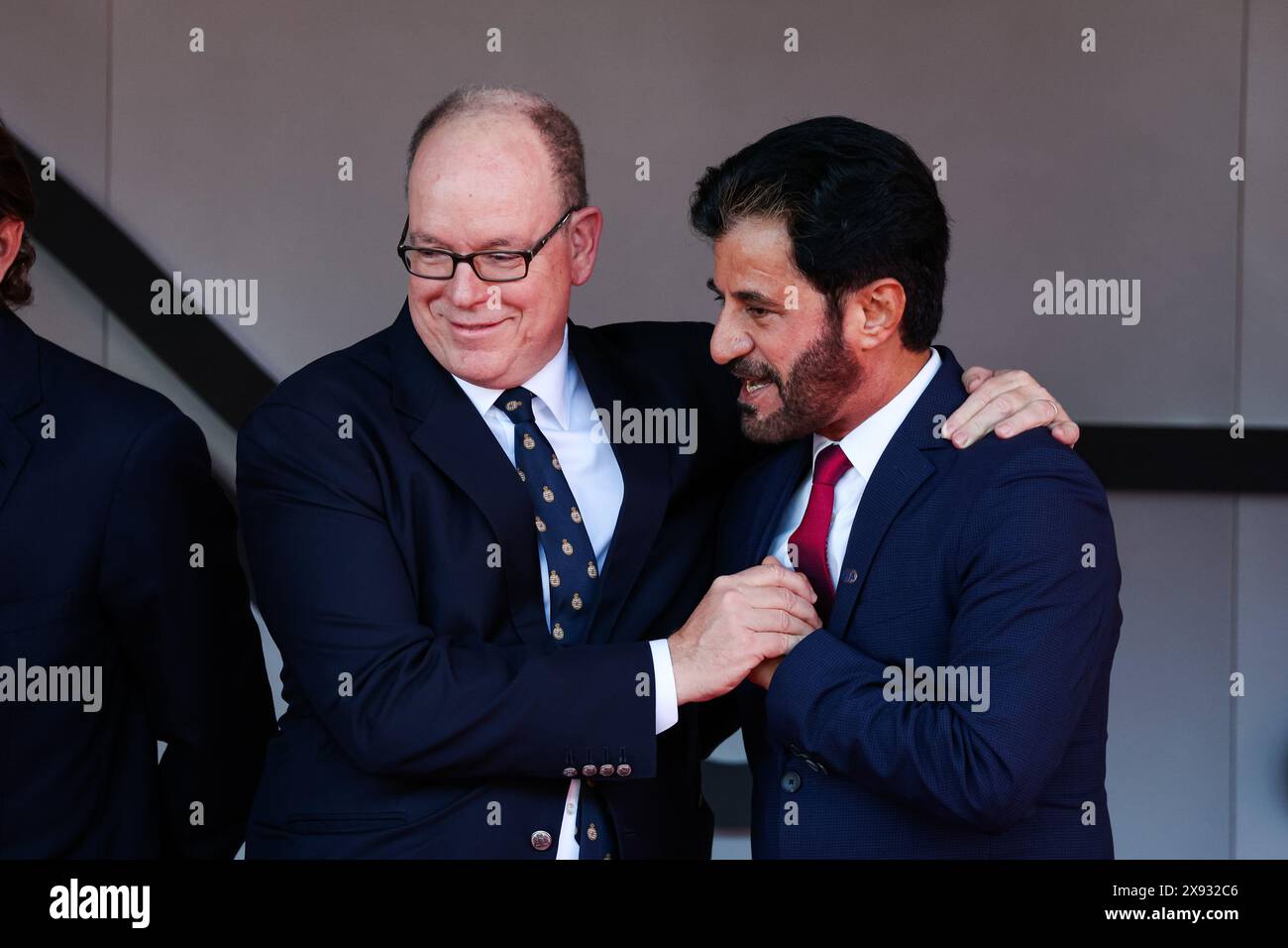 S.A.S. Le Prince Albert II de Monaco, BEN SULAYEM Mohammed (vae), Präsident der FIA, Porträt, während des Formel 1 Grand Prix de Monaco 2024, 8. Runde der Formel-1-Weltmeisterschaft 2024 vom 23. Bis 26. Mai 2024 auf dem Circuit de Monaco in Monaco Stockfoto