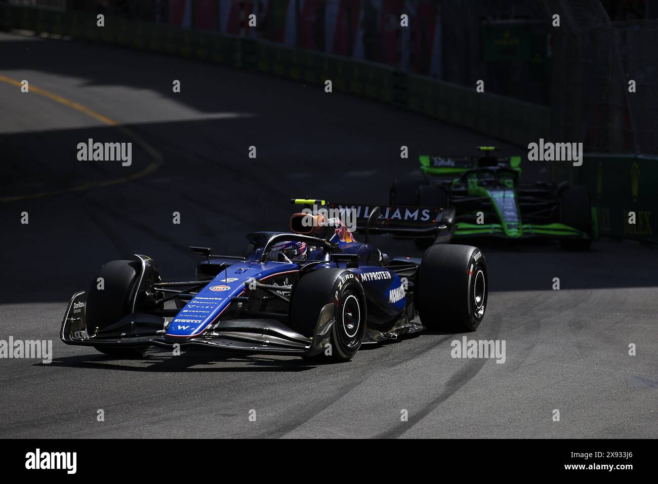 02 SARGEANT Logan (usa), Williams Racing FW46, Action während des Formel 1 Grand Prix de Monaco 2024, 8. Runde der Formel-1-Weltmeisterschaft 2024 vom 23. Bis 26. Mai 2024 auf dem Circuit de Monaco in Monaco Stockfoto