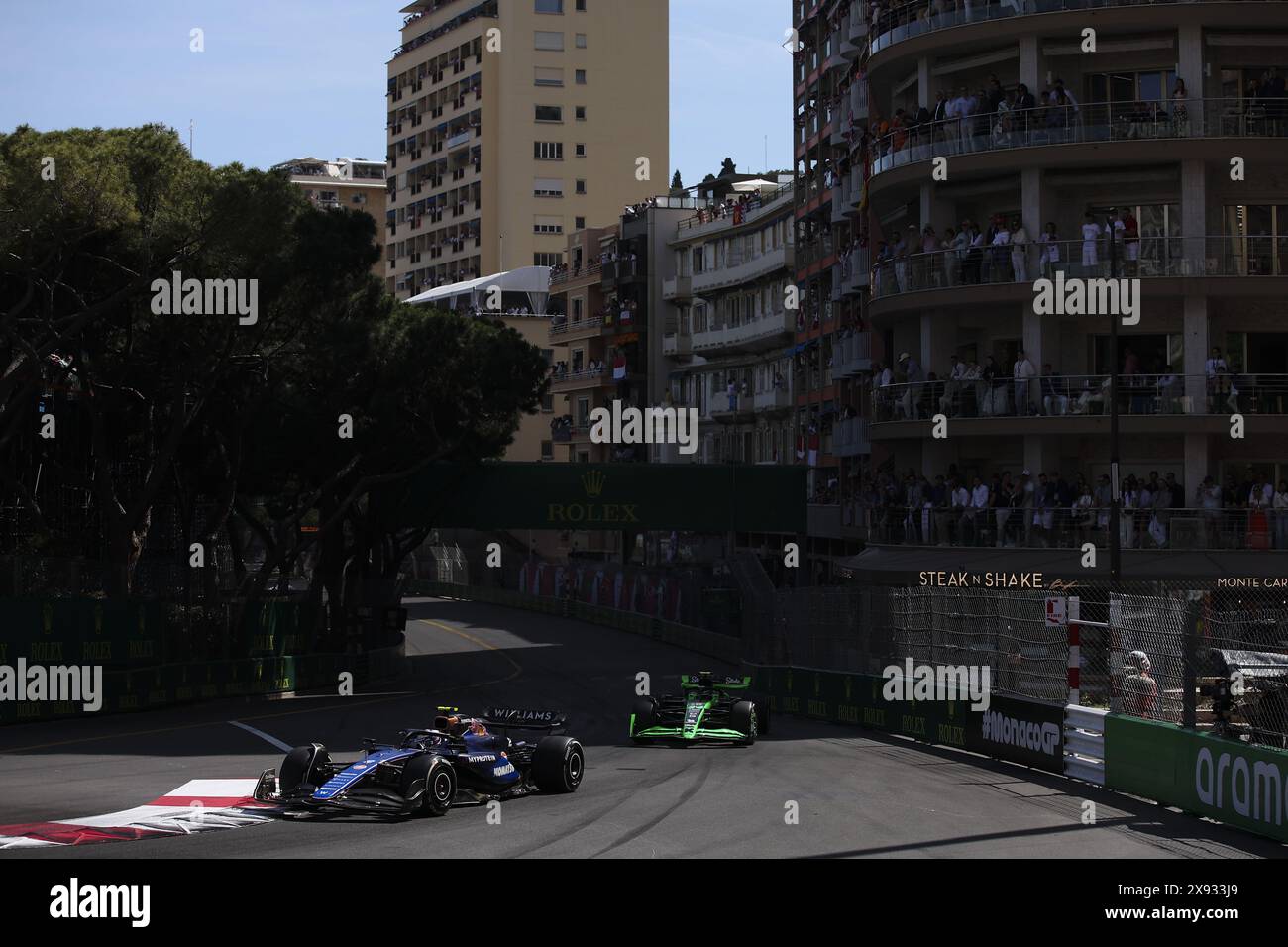02 SARGEANT Logan (usa), Williams Racing FW46, Action während des Formel 1 Grand Prix de Monaco 2024, 8. Runde der Formel-1-Weltmeisterschaft 2024 vom 23. Bis 26. Mai 2024 auf dem Circuit de Monaco in Monaco Stockfoto