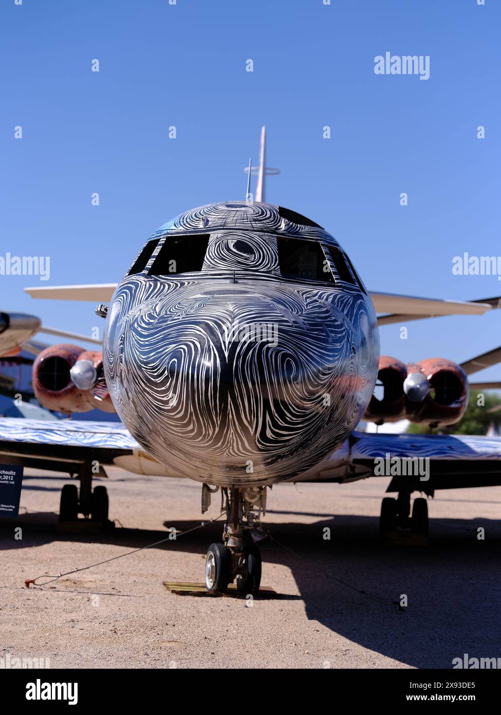 Das Pima Air & Space Museum in Tucson, Arizona, zeigt historische Flugzeuge und Weltraumgegenstände, die die Geschichte der Luft- und Raumfahrt zelebrieren. Stockfoto