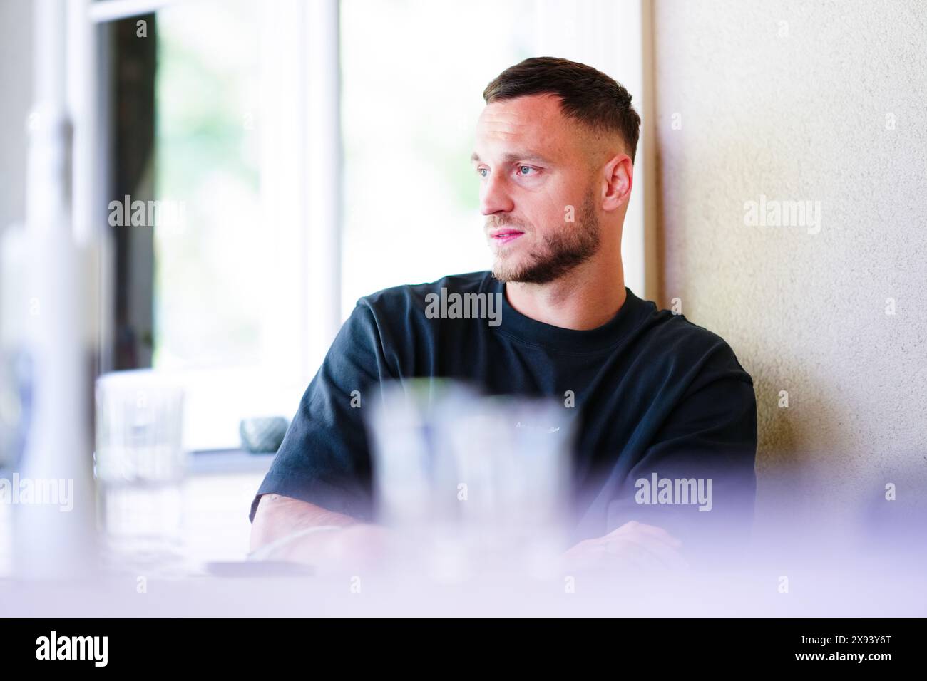 Klosterneuburg, Österreich. 28. Mai 2024, Marko Arnautovic am Dienstag, 28. Mai 2024, im Interview mit der Presseagentur APA Österreich in Klosterneuburg, Österreich. , . Quelle: APA-PictureDesk/Alamy Live News Stockfoto