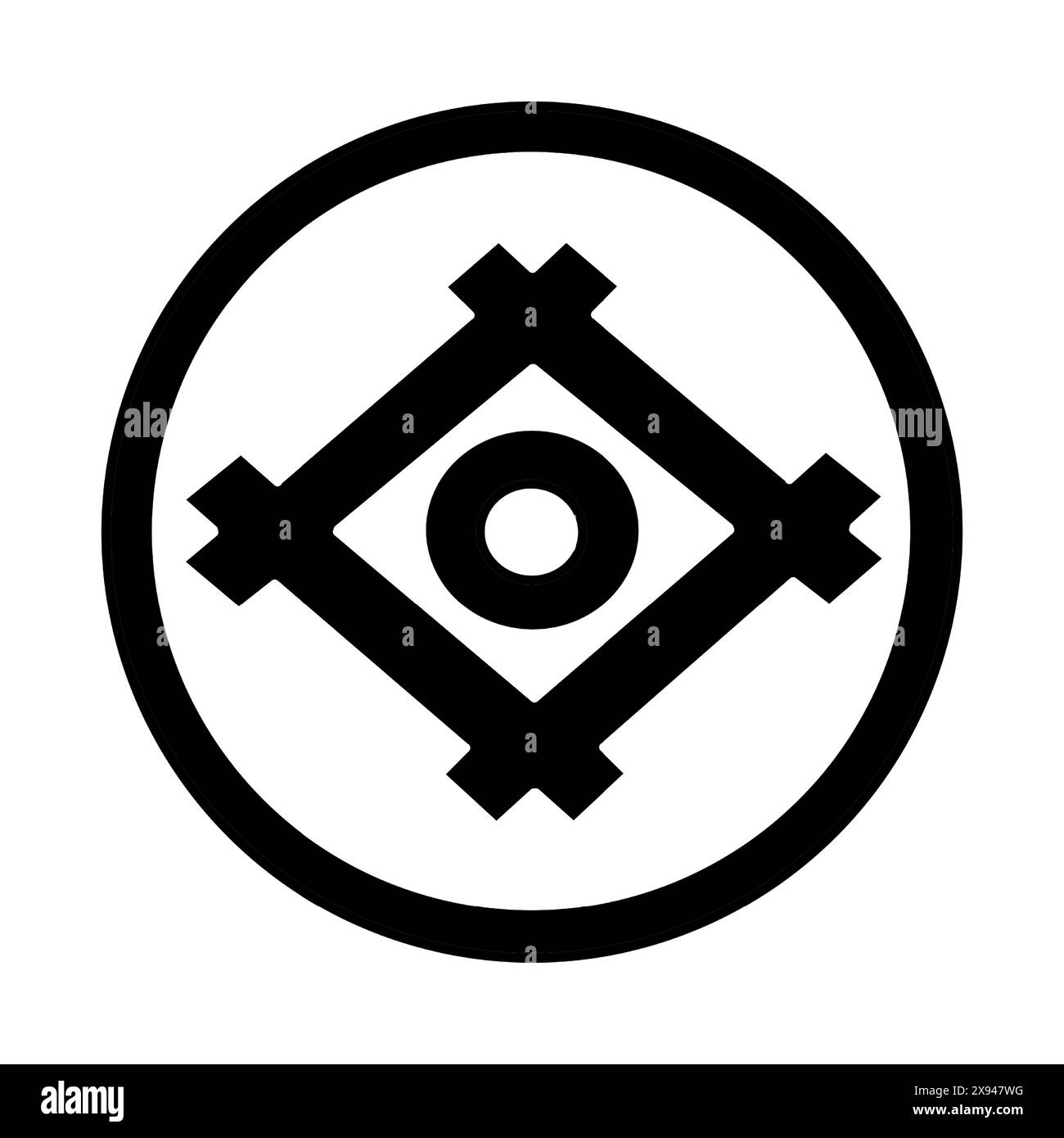 Japanisches Design Schild. Japanesse Kamon Symbole von Japan Kamon Wappen Symbol. Stock Vektor