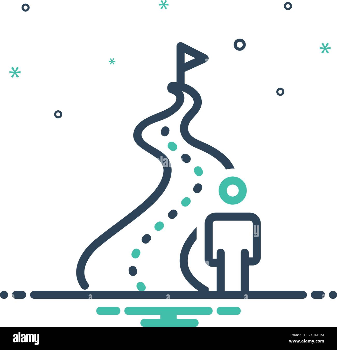 Symbol für Ferne, Ferne Stock Vektor