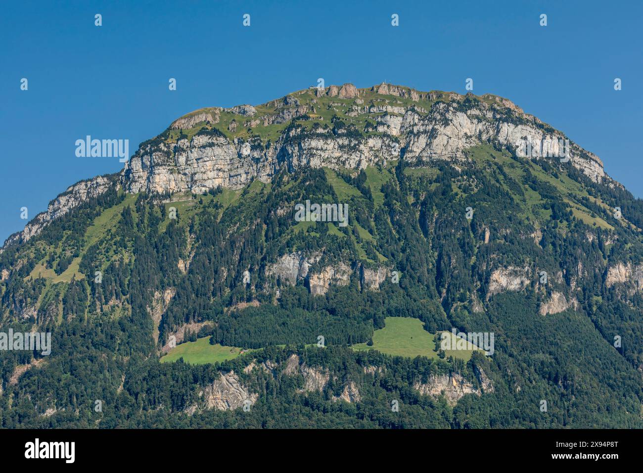 Fronalpstock Berg über dem Vierwaldstättersee, Morschach, Kanton Schwyz, Schweiz, Europa Stockfoto