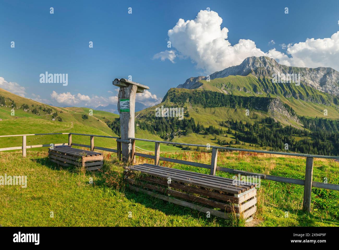 Oberbauen Mountain, Vierwaldstättersee, Kanton Uri, Schweiz, Europa Stockfoto