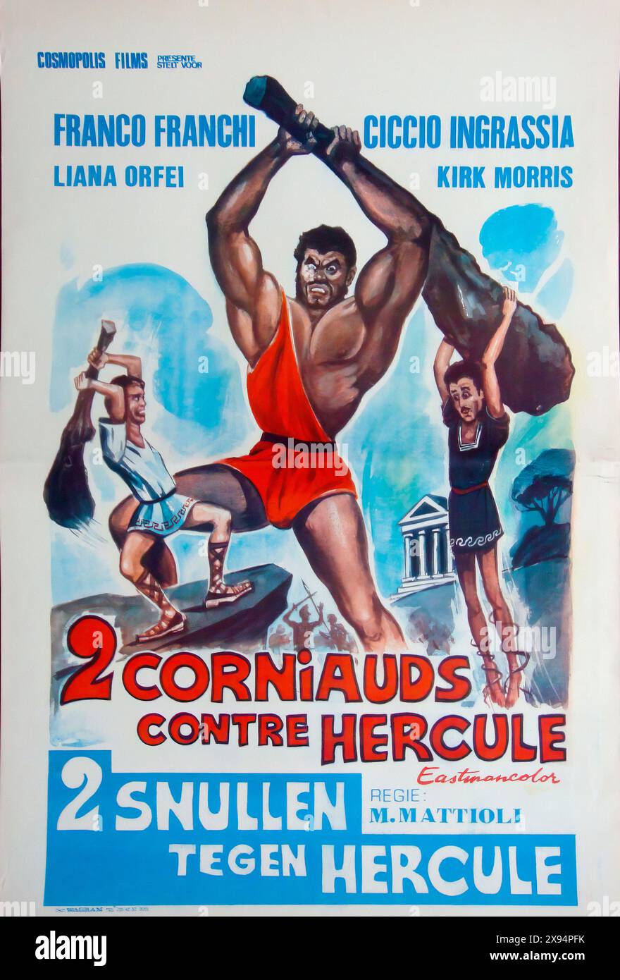 HERKULES IM VALE OF WOE (1961) - belgisches Vintage-Filmposter (französisch und flämisch) Stockfoto