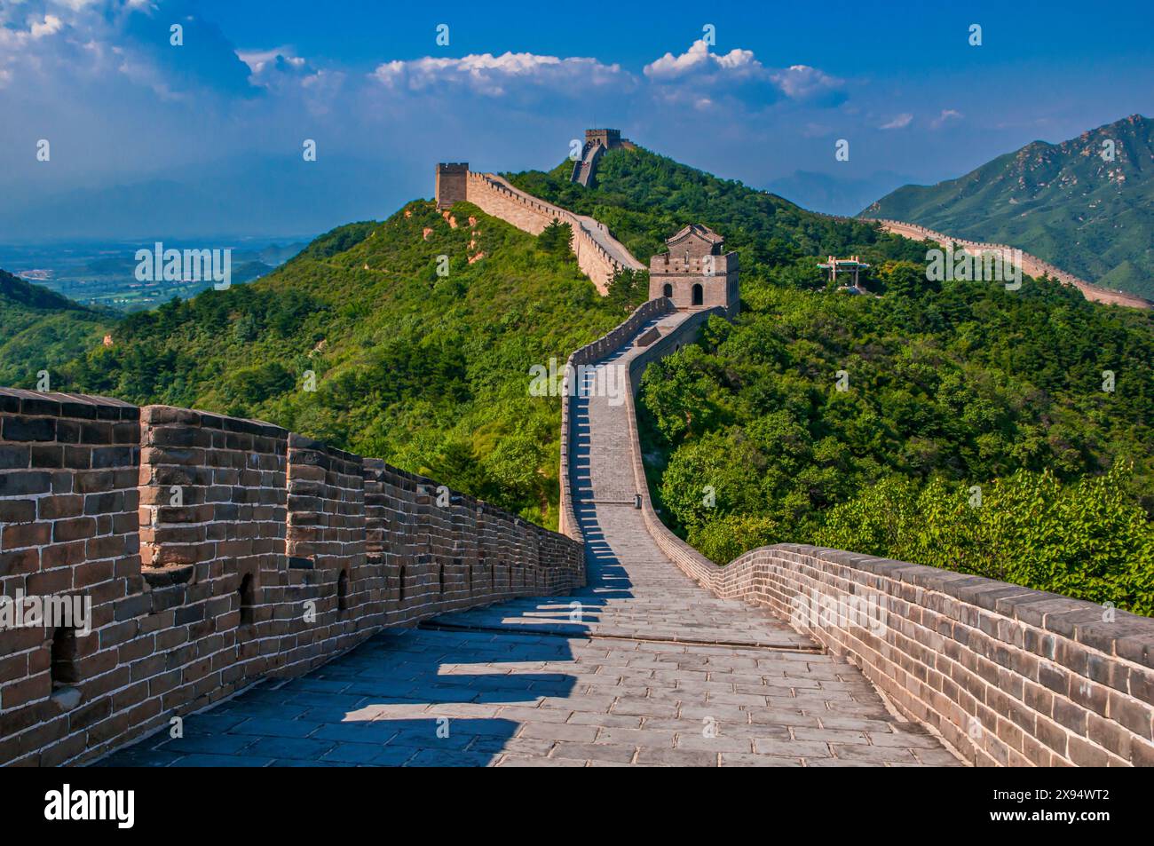 Die Chinesische Mauer, UNESCO-Weltkulturerbe, in Badaling, China, Asien Stockfoto