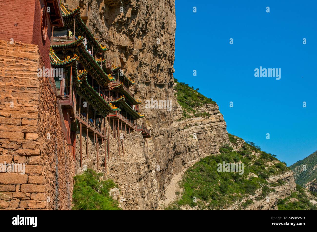 Das hängende Kloster, Xuakong Si, in der Nähe von Datong, Shanxi, China, Asien Stockfoto