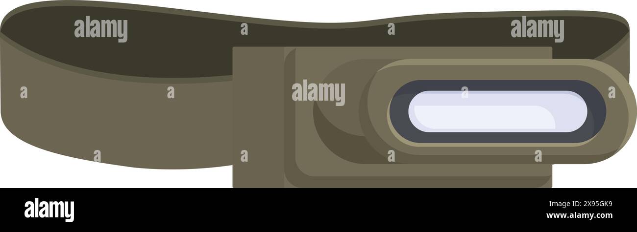 Detaillierte Militär-Armee-Gürtel-Illustration mit Metallschnalle, taktischem Zubehör und einstellbarer sicherer Befestigung im Vektorformat, perfekt für Soldatenmode Kleidung und Ausrüstung Design Stock Vektor