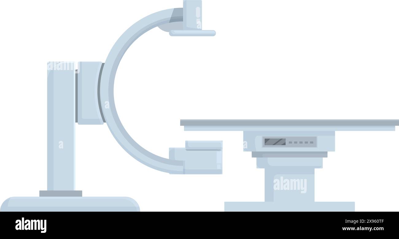 Vektorgrafik einer modernen Röntgeneinheit, isoliert auf weiß Stock Vektor