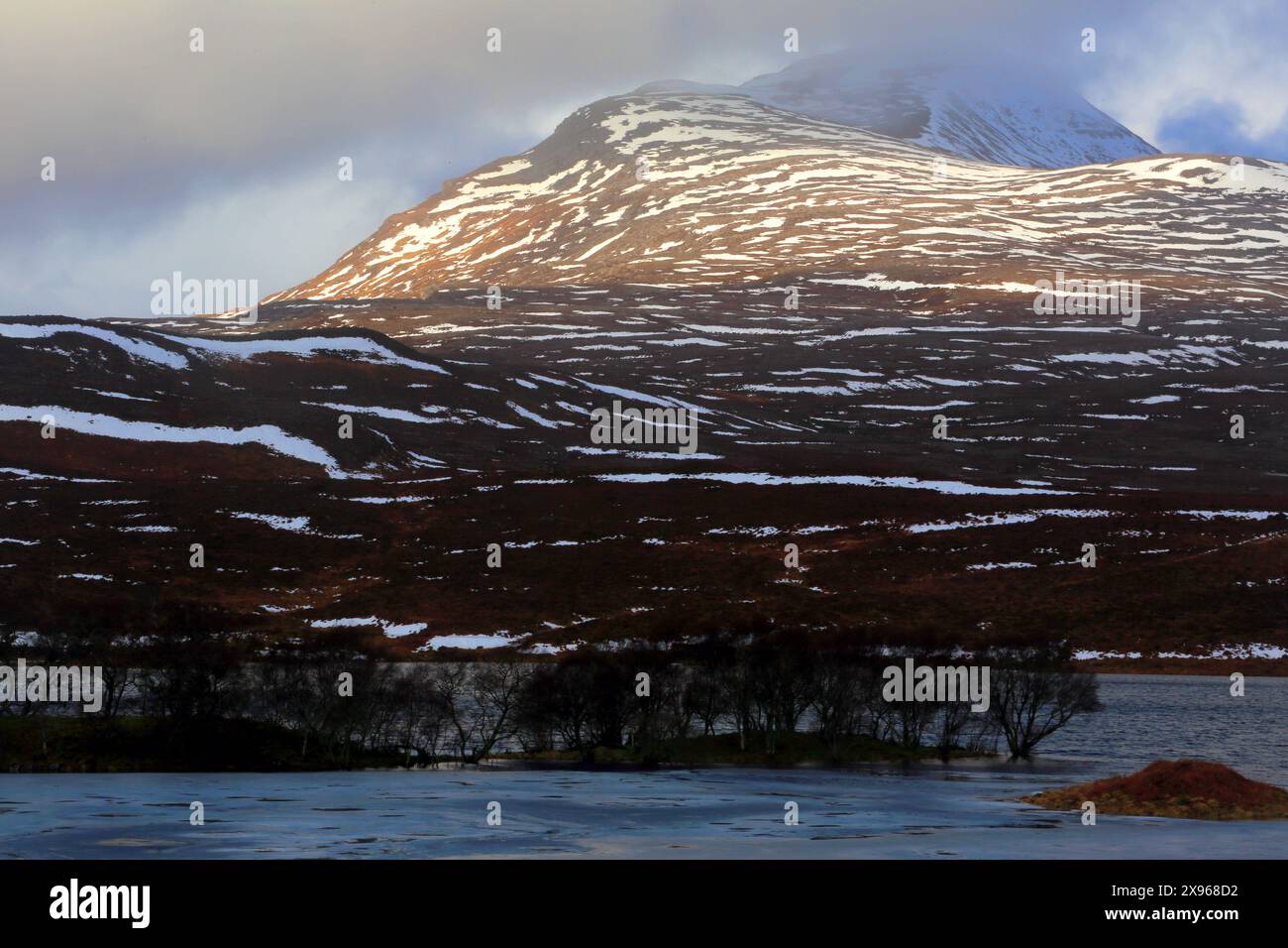 Berglandschaft, Assynt, Highland, Schottland, Vereinigtes Königreich, Europa Stockfoto