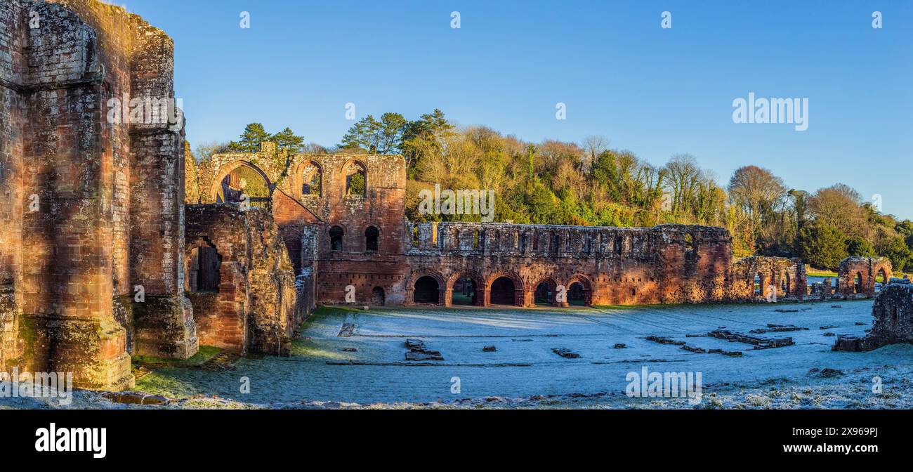 Spätabends Sonnenschein von Furness Abbey, Barrow in Furness, Furness Peninsula ein verstecktes Juwel aus Cumbria, England, Großbritannien, Europa Stockfoto