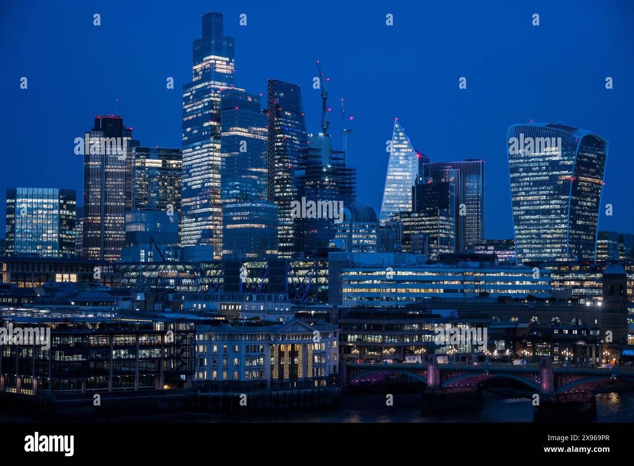 London bei Nacht, London, England, Großbritannien, Europa Stockfoto
