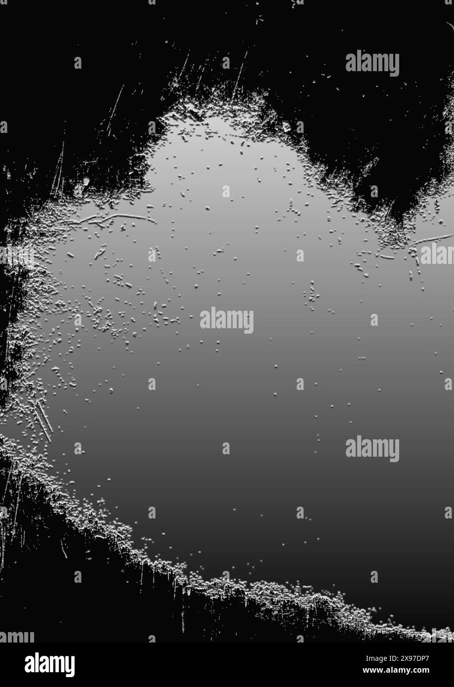 Abstraktes monochromes Bildmaterial mit einer wolkenähnlichen Form in der Mitte vor einem verlaufenen Hintergrund Stockfoto