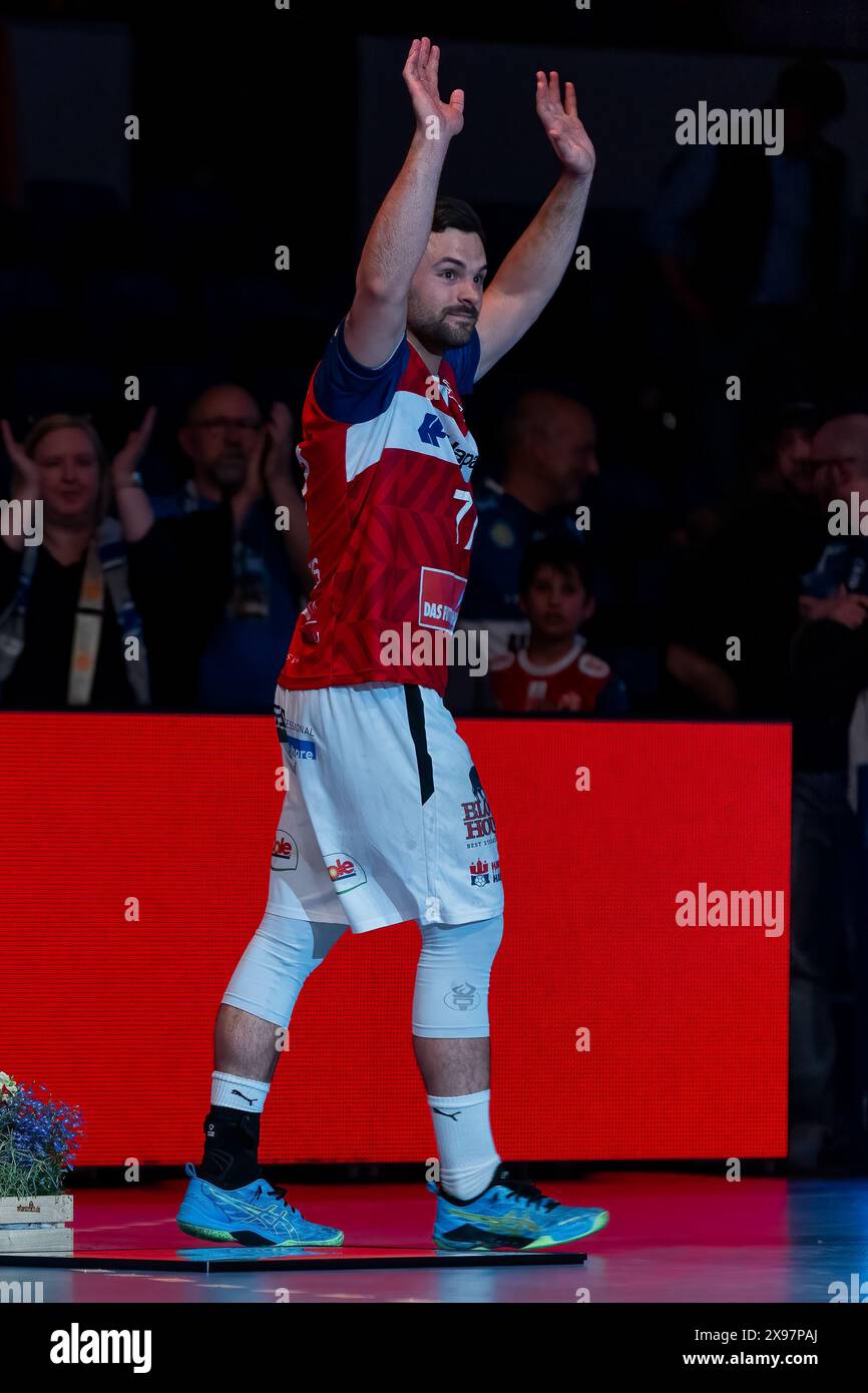 Dani Baijens (HSV Handball, #77) bei der Vearbschiedung GER, Handball Sport Verein Hamburg vs. ThSV Eisenach, Handball, Bundesliga, Spieltag 33, Saison 2023/2024, 29.05.2024 Foto: Eibner-Pressefoto/Maximilian Vincen Stockfoto
