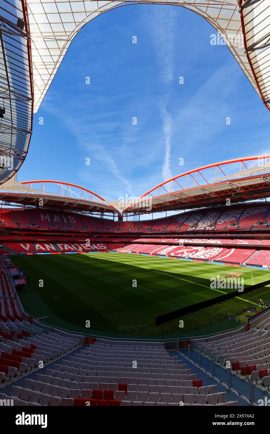 Estadio da Luz, das Heimstadion von SL Benfica, bereitet sich auf den neuen Spieltag vor Stockfoto