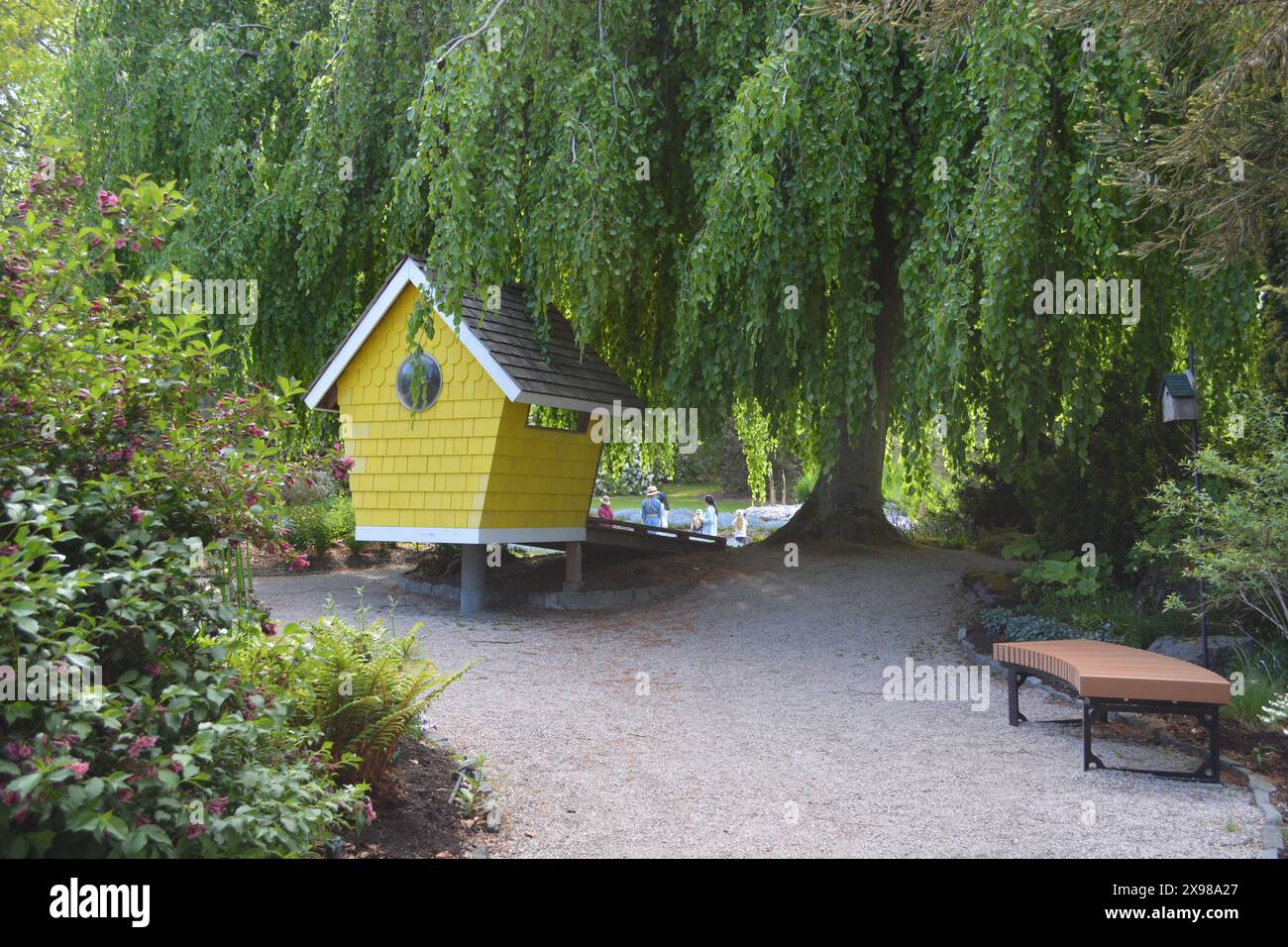 VanDusen Botanical Garden Gelbes Vogelhaus Stockfoto