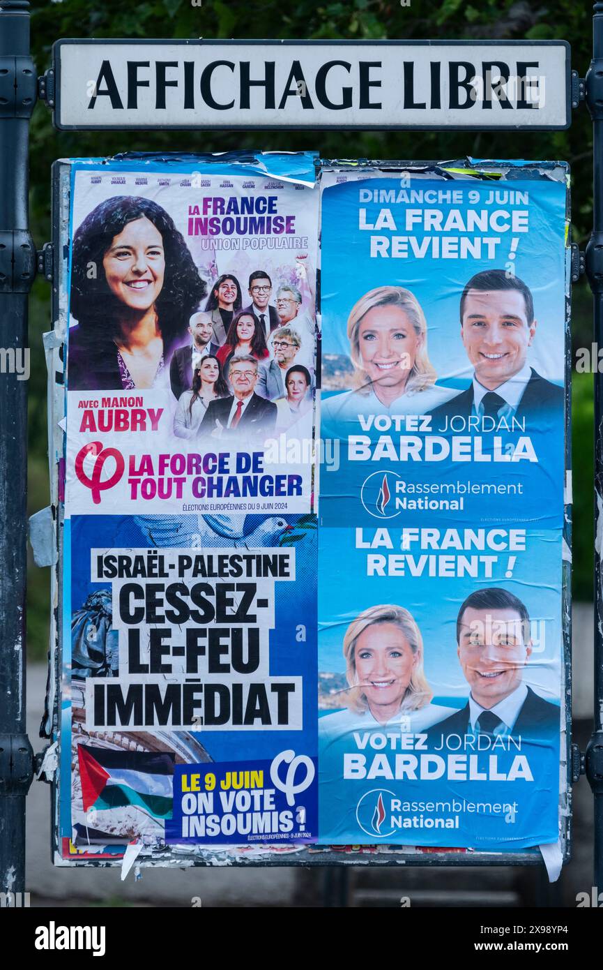 Europawahlen 9. juni in Frankreich Stockfoto