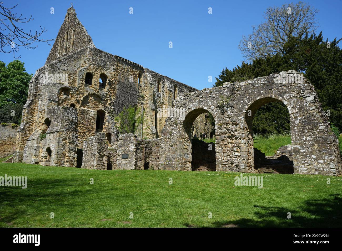 Das Dorter, oder Schlafsaal des alten Klosters. Stockfoto