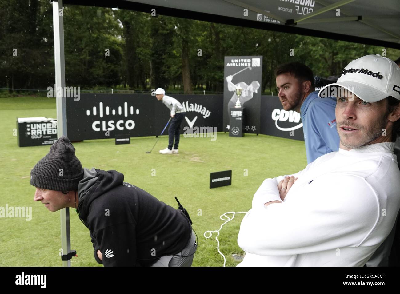 Walton on the Hill, Surrey, Großbritannien. 30. Mai 2024. Gareth Bale – Mitbegründer (mit Basketballlegende Steph Curry) von The UNDER. RATED Golf Tour: Spieler beginnen ihre erste Runde der UNDER. RATED Golf Tour' - ihre erste europäische Veranstaltung im Walton Heath Golf Club, Surrey, Großbritannien: Credit: Motofoto/Alamy Live News Stockfoto