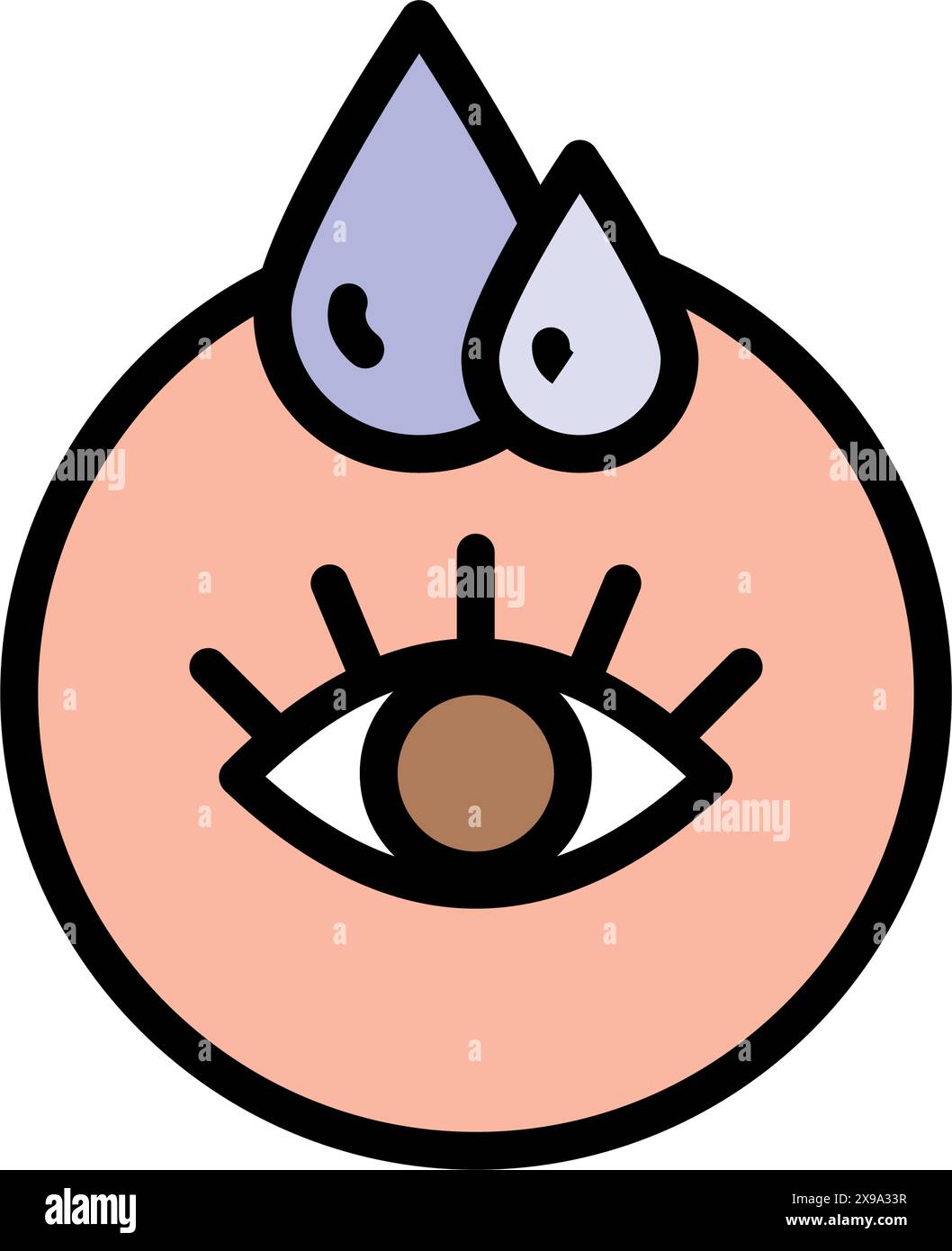 Tropfen Farbe Symbol Vektordesign. Einfache flache Abbildung. Vektor-isolierte Zeichnung. Stock Vektor