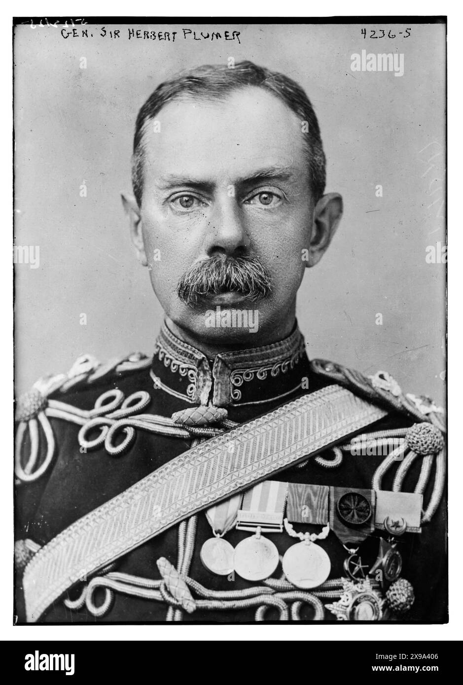 Feldmarschall Sir Herbert Plumer (1857–1932) war Offizier der britischen Armee während des Ersten Weltkriegs und später Hochkommissar des britischen Mandats für Palästina (1925–1928). Stockfoto