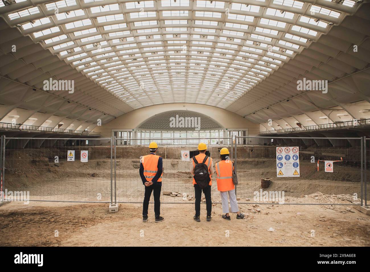 Sopralluogo ai cantieri del Valentino per le opere con i fondi Pnrr a Torino, Italia - Giovedì, 30 Maggio 2024 - Cronaca - ( Foto Andrea Alfano/LaPresse ) Baustelle des Parks Valentino für Pnrr-Förderprojekte in Turin, Italien - Donnerstag, 30. Mai 2024 - News - ( Foto Andrea Alfano/LaPresse ) Credit: LaPresse/Alamy Live News Stockfoto