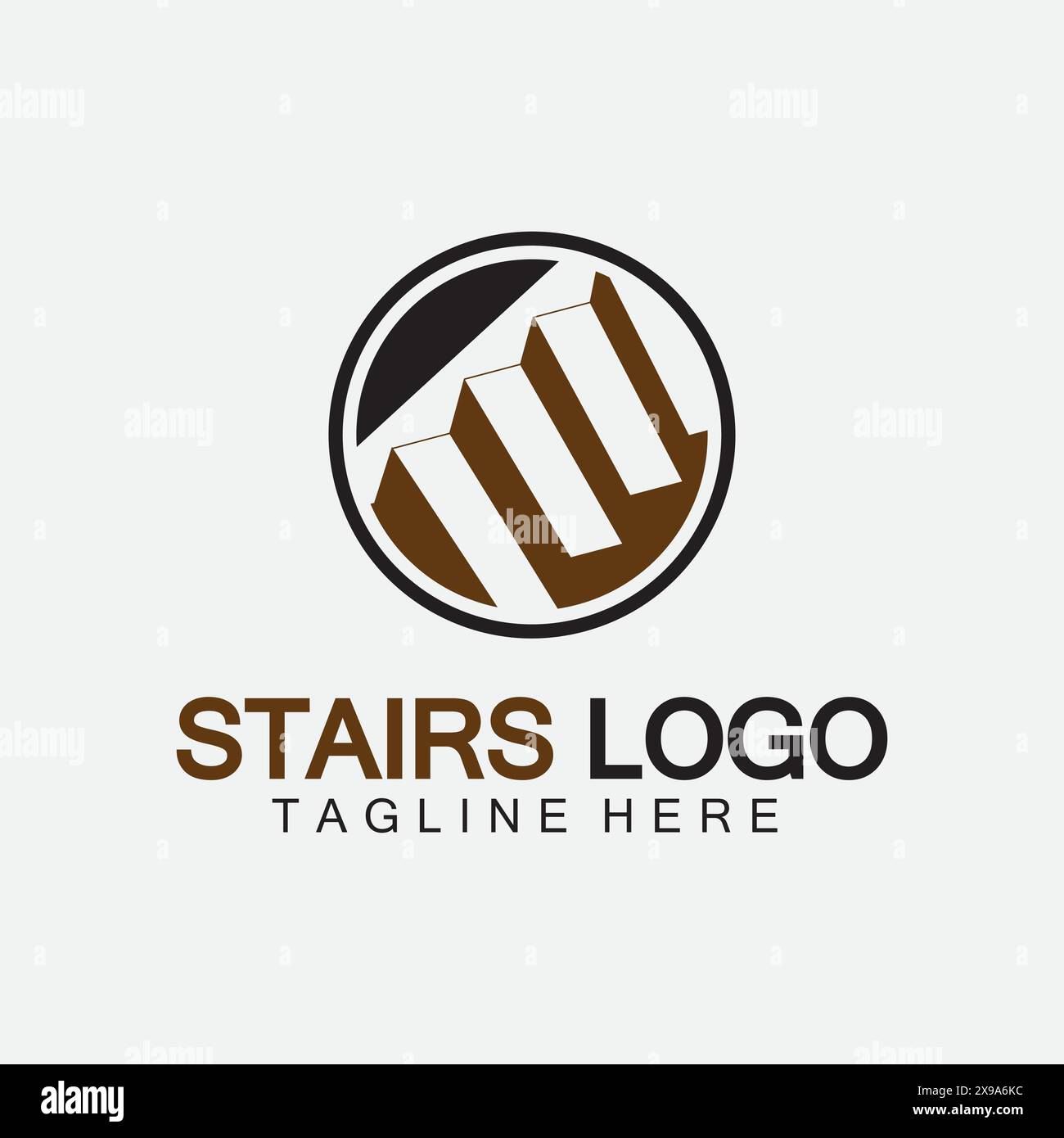 Treppen Symbol Logo Design Vektor Illustration Vorlage Stock Vektor