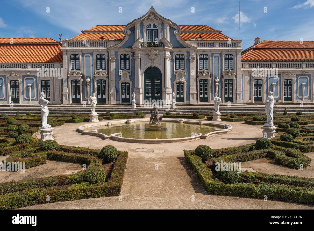 Queluz Nationalpalast in Portugal Stockfoto