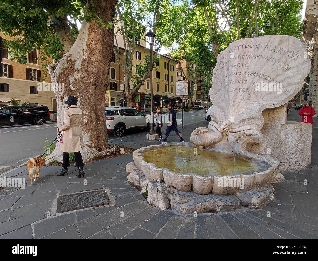 Rom: Via Veneto, Einkaufsviertel Stockfoto