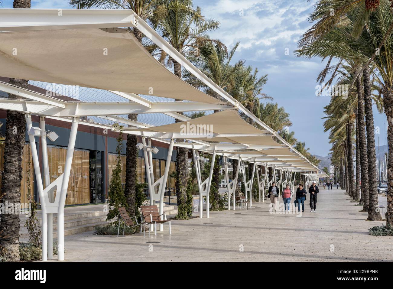 Mit seiner privilegierten geografischen Lage ist Yacht Port Cartagena ein Yachthafen mit der größten Geschichte des Mittelmeers. Region Murcia, Spanien, Europa. Stockfoto