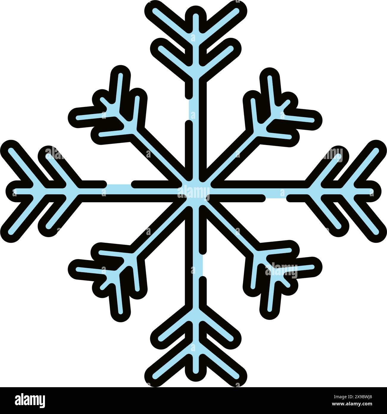 Isolierte Schneeflocken-Symbol Vektor Stock Vektor