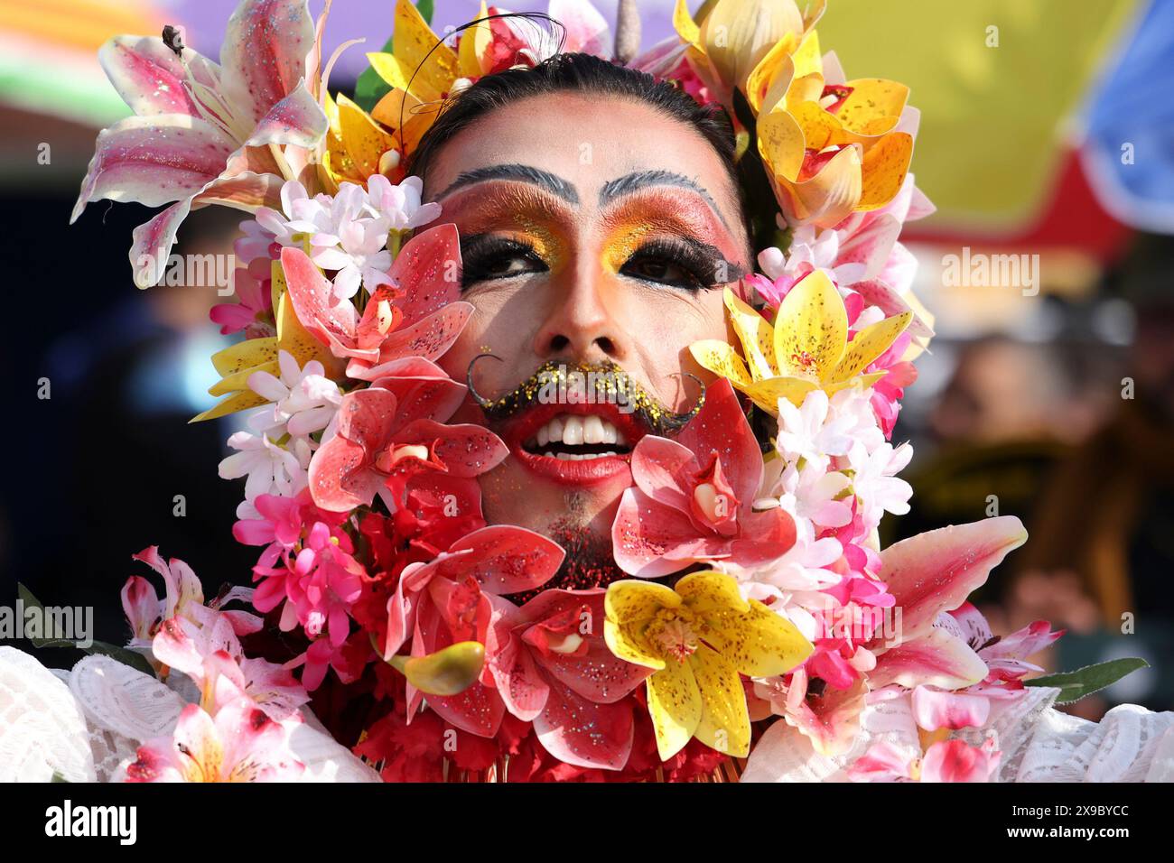 Mai 30, 2024, Sao Paulo, Sao Paulo, Brasilien: Sao Paulo (SP), 05/30/2024 - FAIR/PARADA SP/LGBTQ/SP - 23. LGBT Diversity Cultural Fair, organisiert von ParadaSP - Sao Paulo LGBT Pride Parade Association, die am Donnerstag 30. Mai im Memorial da America Latina stattfindet. der Vortragszyklus 2024, in dem wichtige Themen für die LGBT-Gemeinschaft diskutiert werden sollen, darunter Rechte auf dem Arbeitsmarkt, Rassismus und die Einbeziehung von Menschen mit Behinderungen. (Foto: Leco Viana/Thenews2/Zumapress) (Foto: © Leco Viana/TheNEWS2 via ZUMA Press Wire) Stockfoto