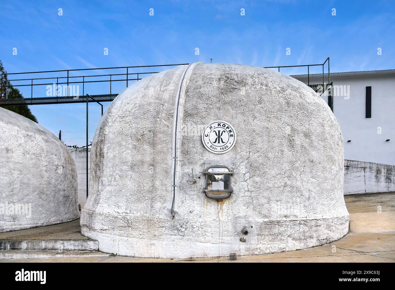 CN Kopke oder C.N. Kopke Winery Facility, Portugal Stockfoto