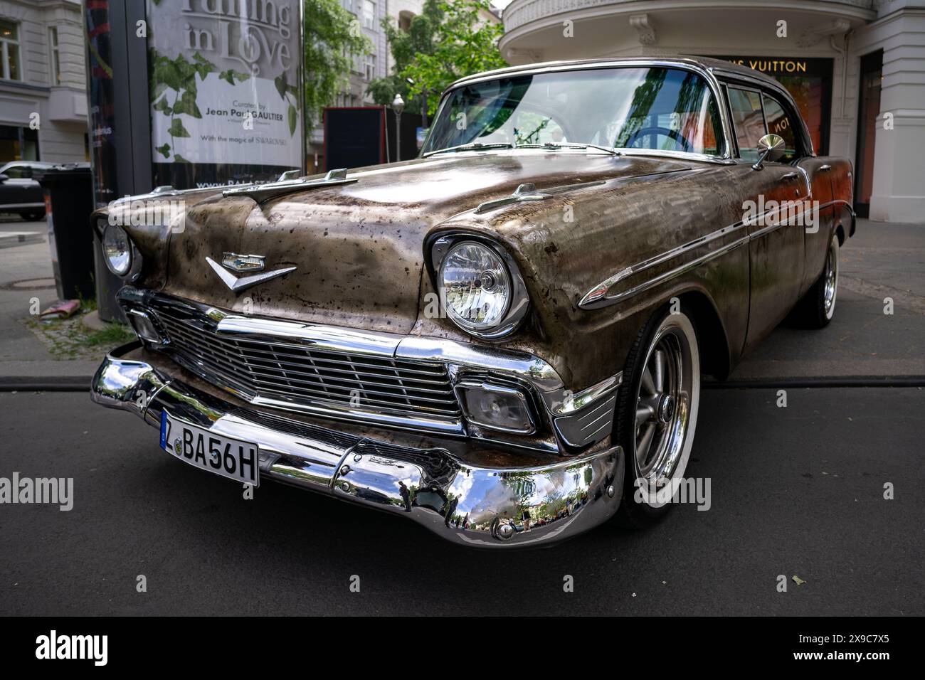 BERLIN - 04. MAI 2024: Der Großwagen Chevrolet Bel Air, 1956. Classic Days Berlin 2024. Stockfoto