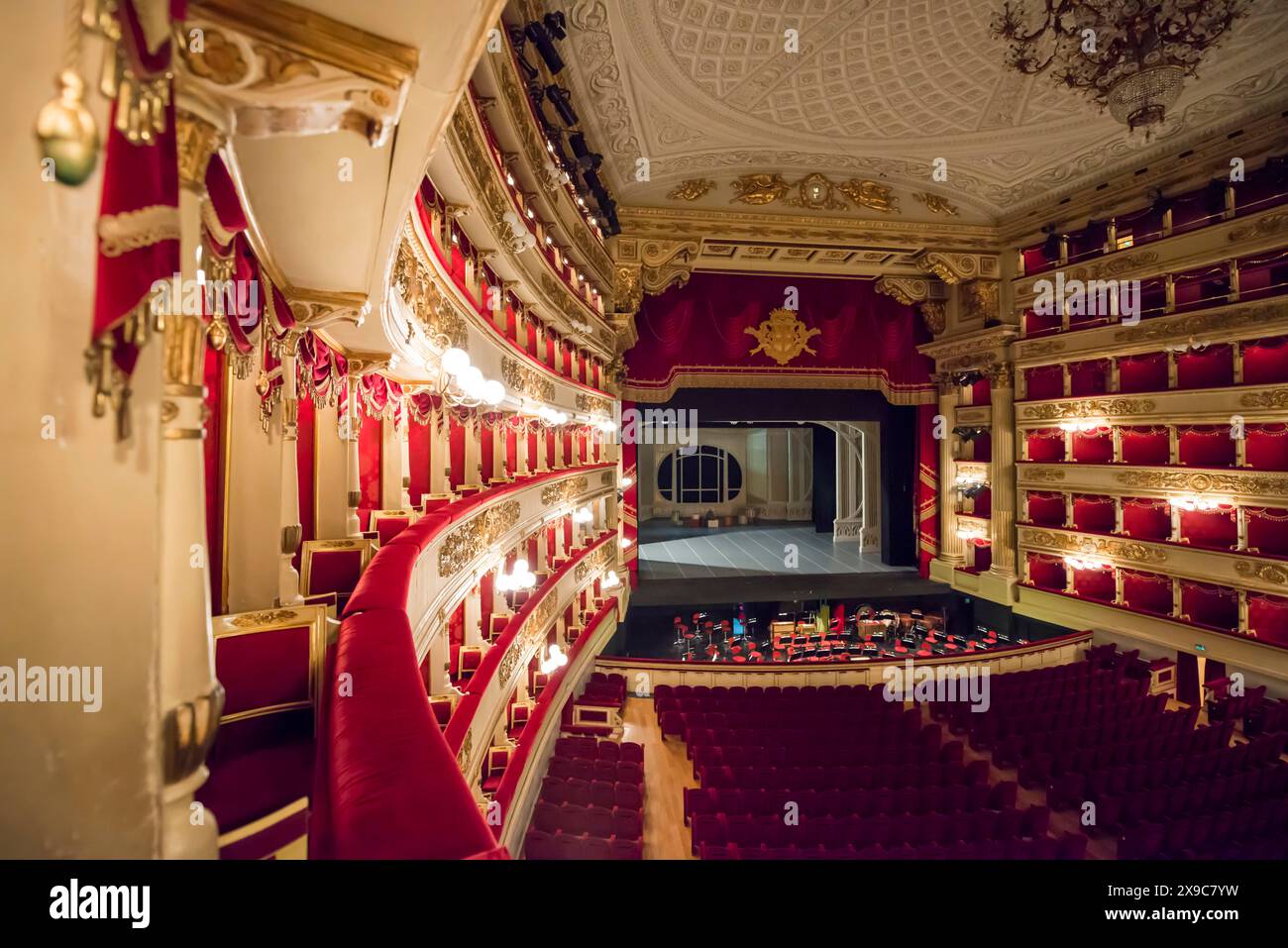 Wunderschönes Scala Theater in Mailand, Lombardei, Italien Stockfoto