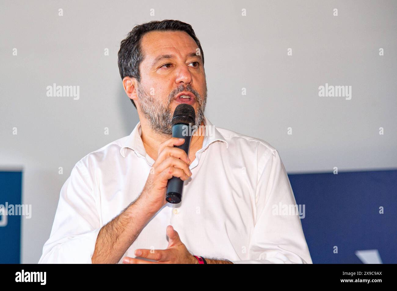 Nachrichten - Matteo Salvini Europawahlen in Catanzaro Matteo Salvini Europawahlen in Catanzaro Europawahlen in Catanzaro, Nachrichten in Catanzaro, Italien, Mai 30 2024 Catanzaro Catanzaro Europawahlen Italien Copyright: XAntonioxMoniacix/xLiveMediax LPN 1379733 Stockfoto