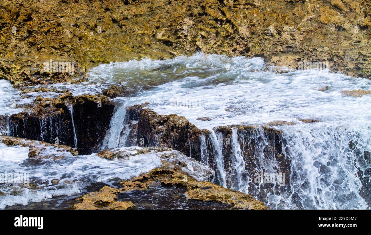 Wasserfall im Shete Boka Nationalpark, Curacao Stockfoto