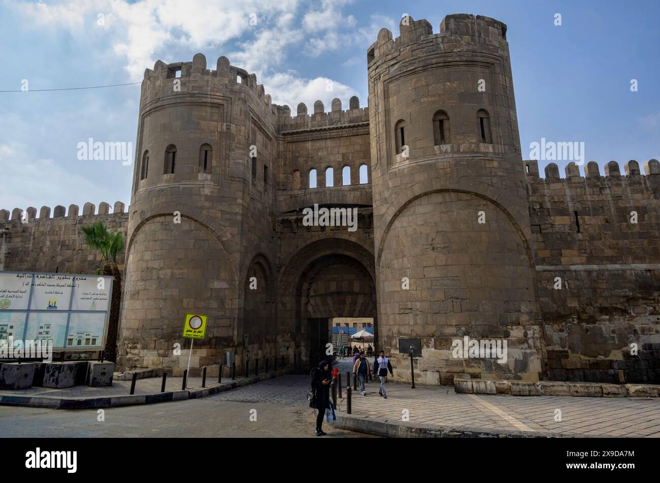 Bab al-Futuh, Conquest Gate, Kairo, Ägypten. Februar 2023 Stockfoto