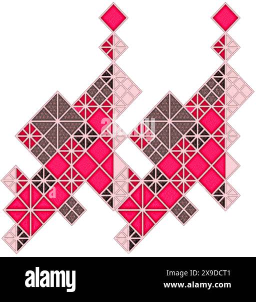 Textil Digital Design Motiv Muster Dekor handgemachte Kunstwerk Rahmen Geschenkkarte Tapete Frauen Tuch Ornament abstrakte Grenze Teppich ethnische Ikat etc neu Stock Vektor